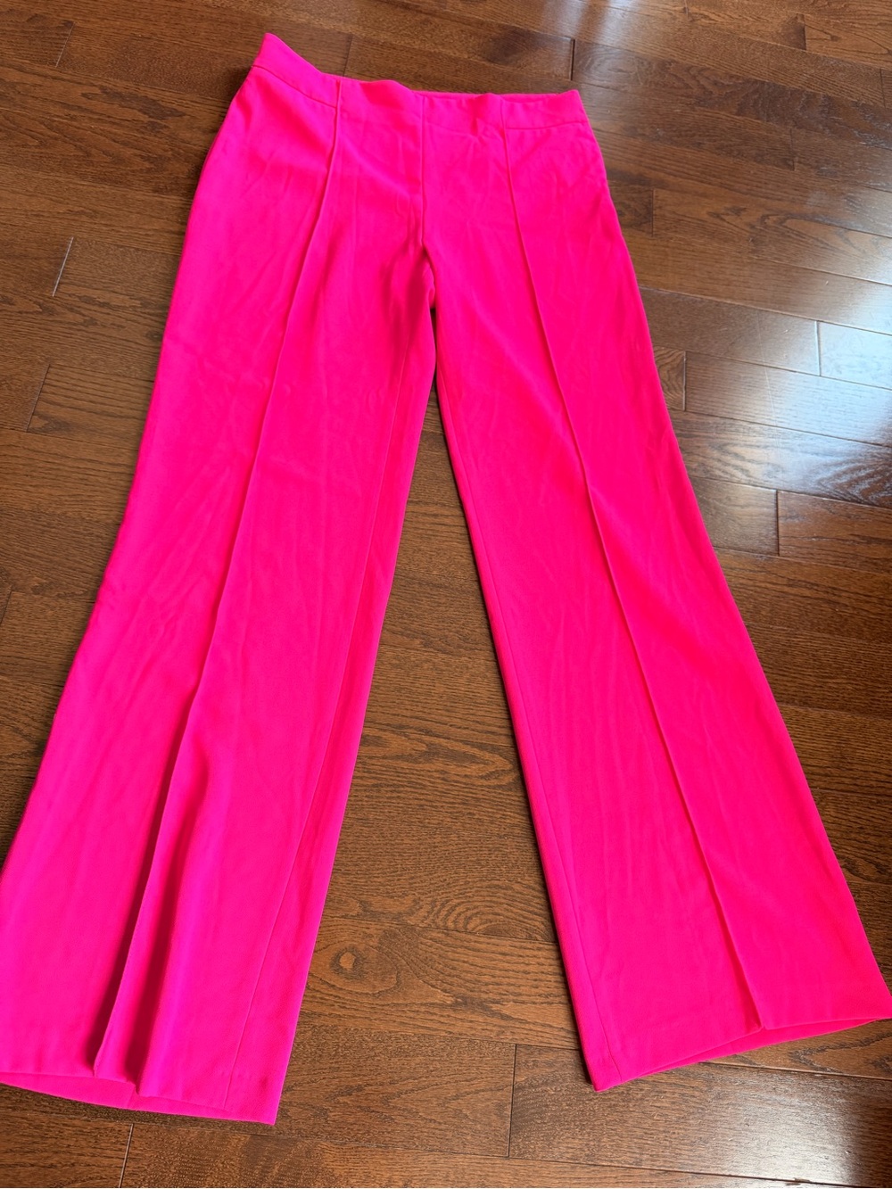 Zara Bright Hot Pink Boot-Cut Pants
